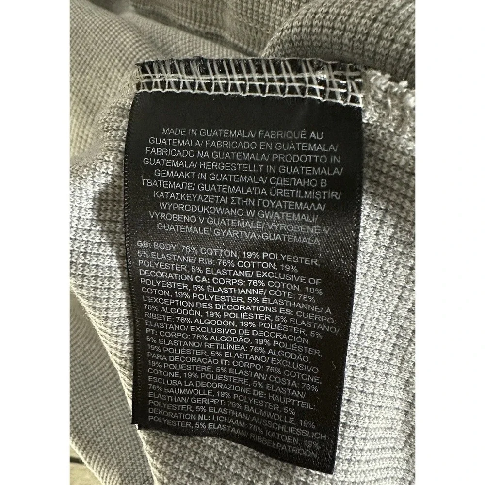 The North Face Terrain Waffle Knit Henley In Meld Gray Heather Men Size XL